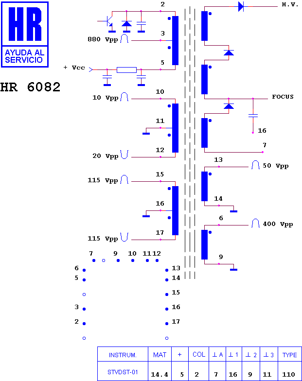 Schematic diagram for HR 6082