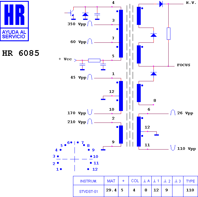 Schematic diagram for HR 6085