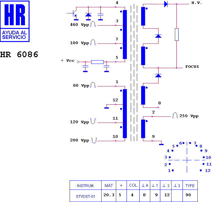 Schematic diagram for HR 6086