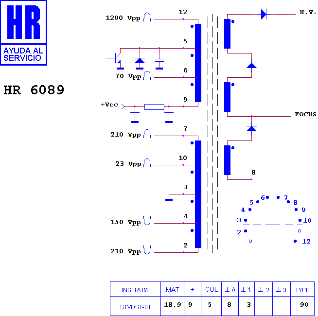 Schematic diagram for HR 6089