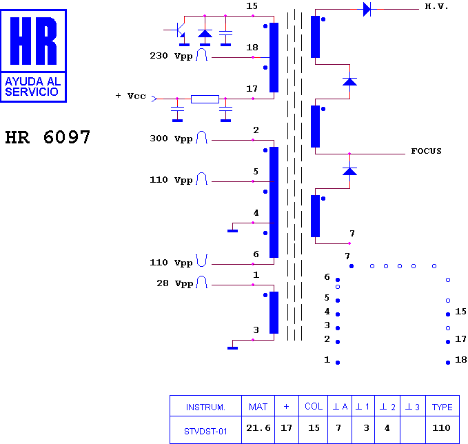Schematic diagram for HR 6097