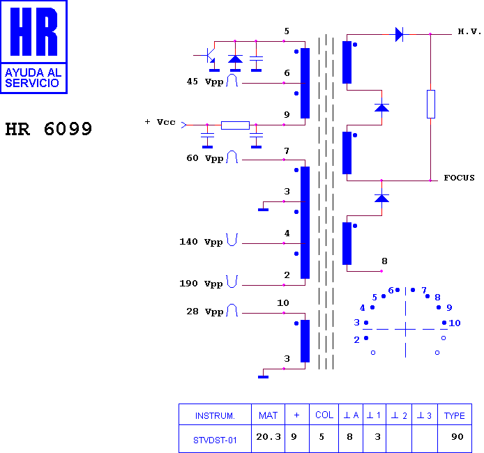 Schematic diagram for HR 6099