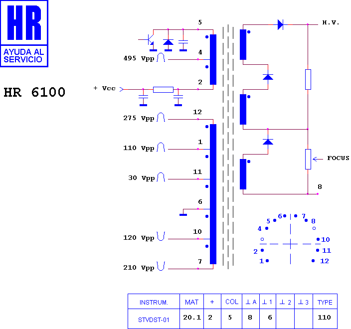 Schematic diagram for HR 6100