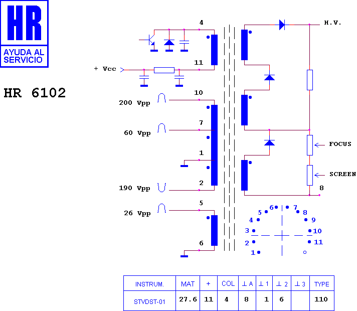 Schematic diagram for HR 6102