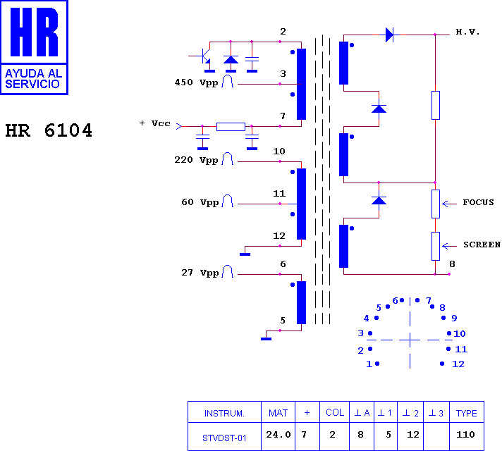 Schematic diagram for HR 6104