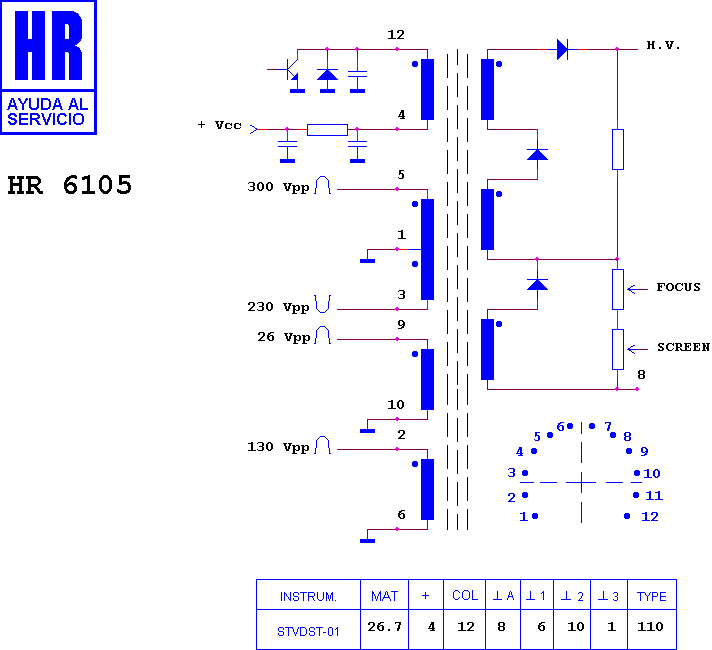 Schematic diagram for HR 6105
