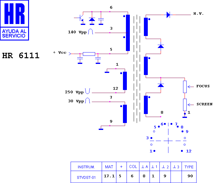 Schematic diagram for HR 6111