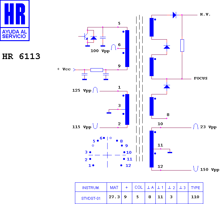 Schematic diagram for HR 6113