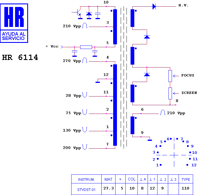 Schematic diagram for HR 6114