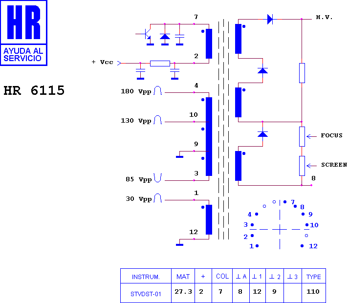 Schematic diagram for HR 6115