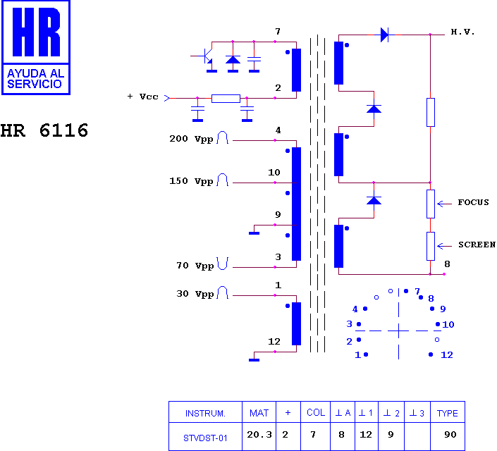 Schematic diagram for HR 6116