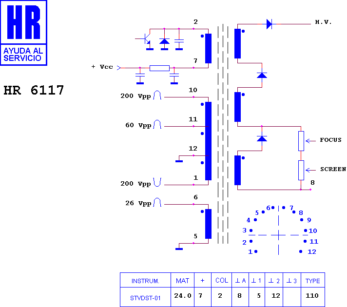 Schematic diagram for HR 6117
