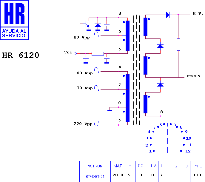 Schematic diagram for HR 6120