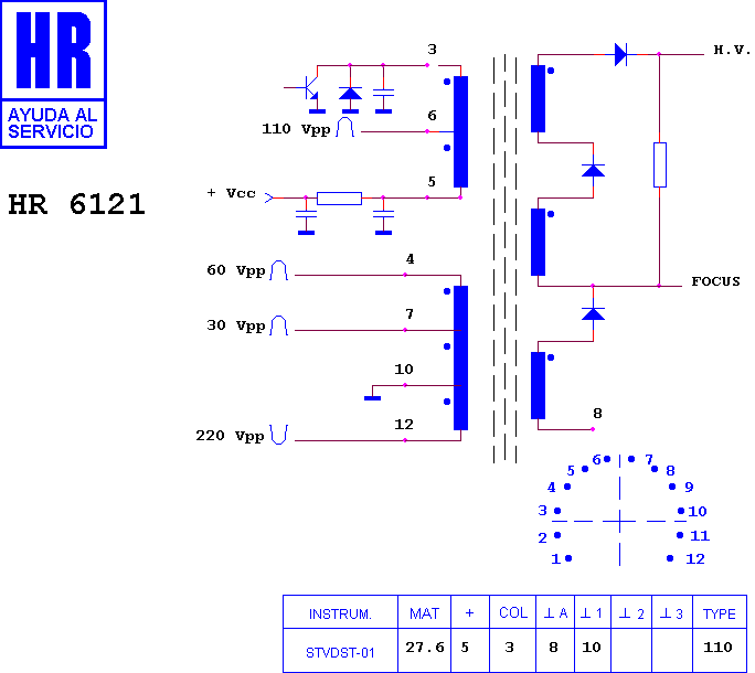Schematic diagram for HR 6121