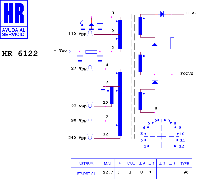 Schematic diagram for HR 6122