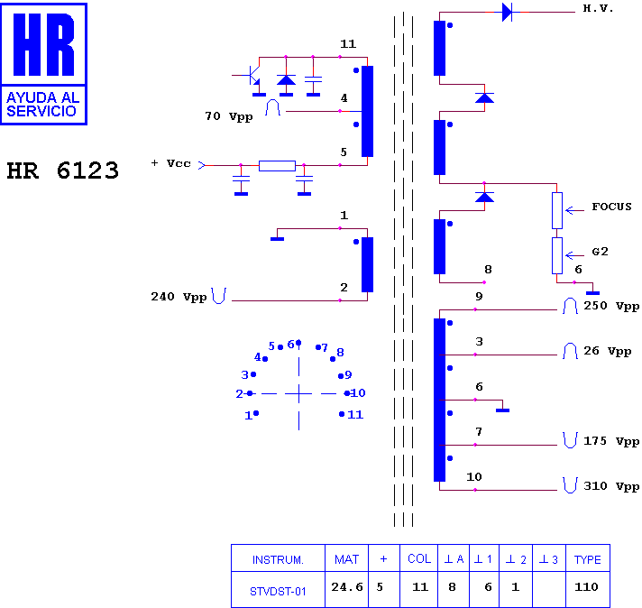 Schematic diagram for HR 6123
