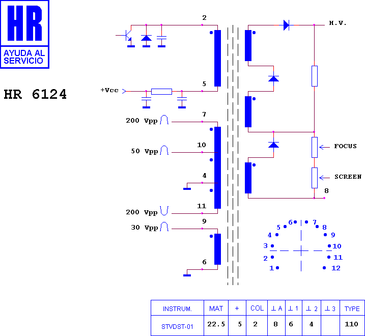 Schematic diagram for HR 6124