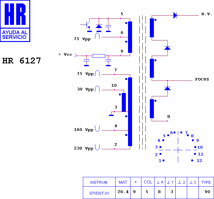 Schematic diagram for HR 6127