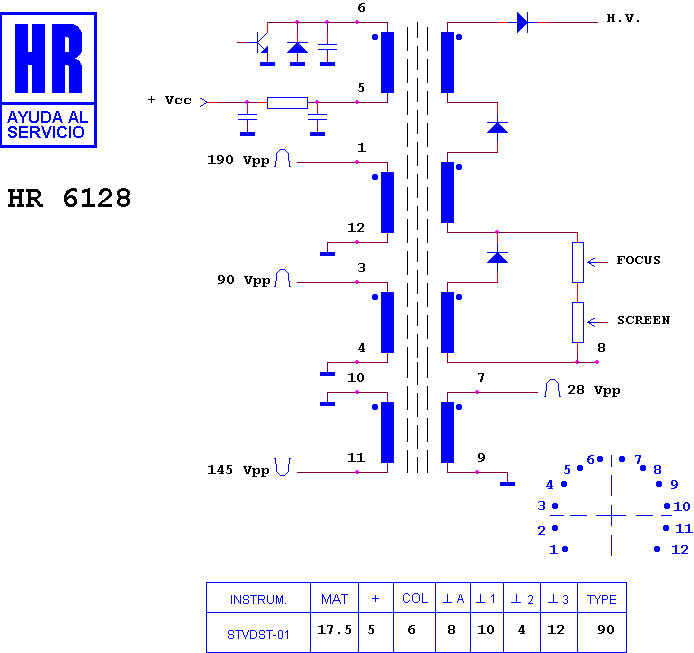 Schematic diagram for HR 6128