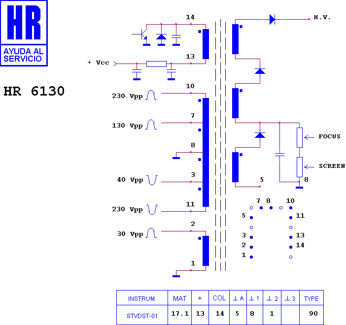 Schematic diagram for HR 6130