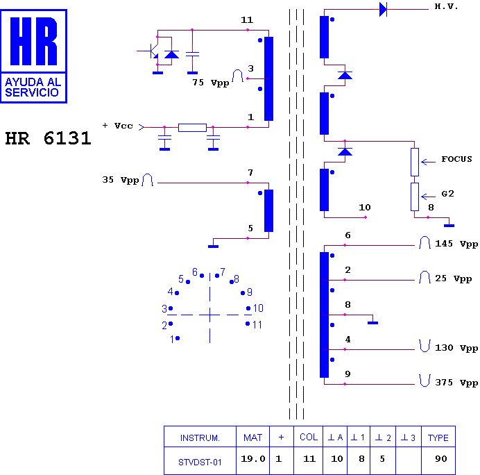 Schematic diagram for HR 6131