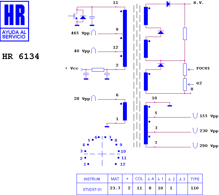 Schematic diagram for HR 6134