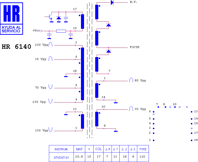Schematic diagram for HR 6140
