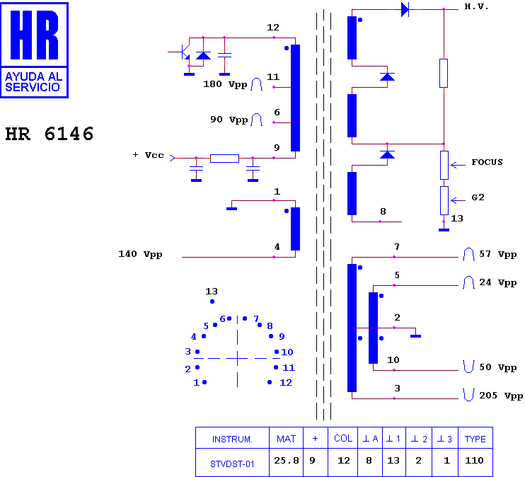 Schematic diagram for HR 6146
