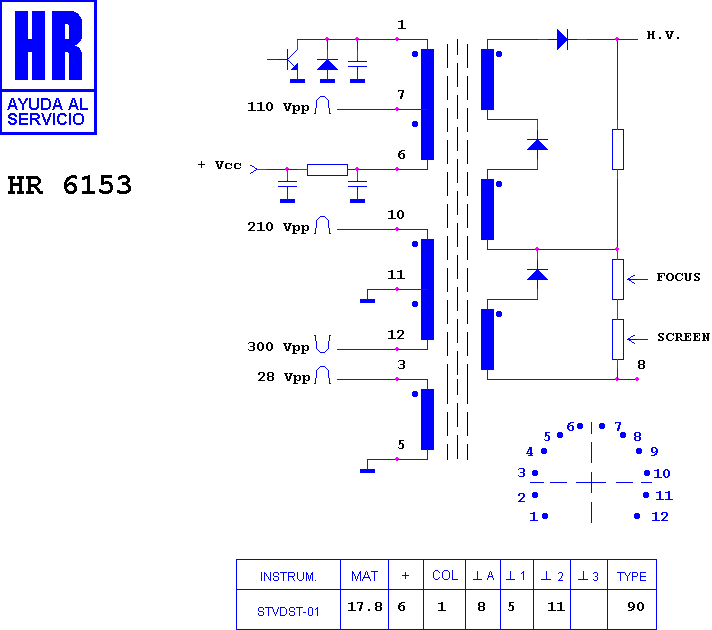 Schematic diagram for HR 6153