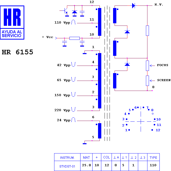 Schematic diagram for HR 6155