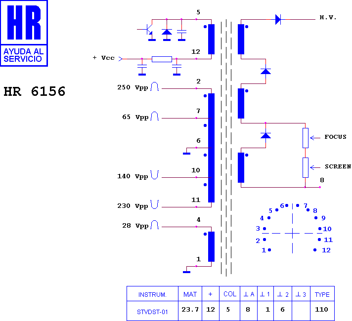 Schematic diagram for HR 6156
