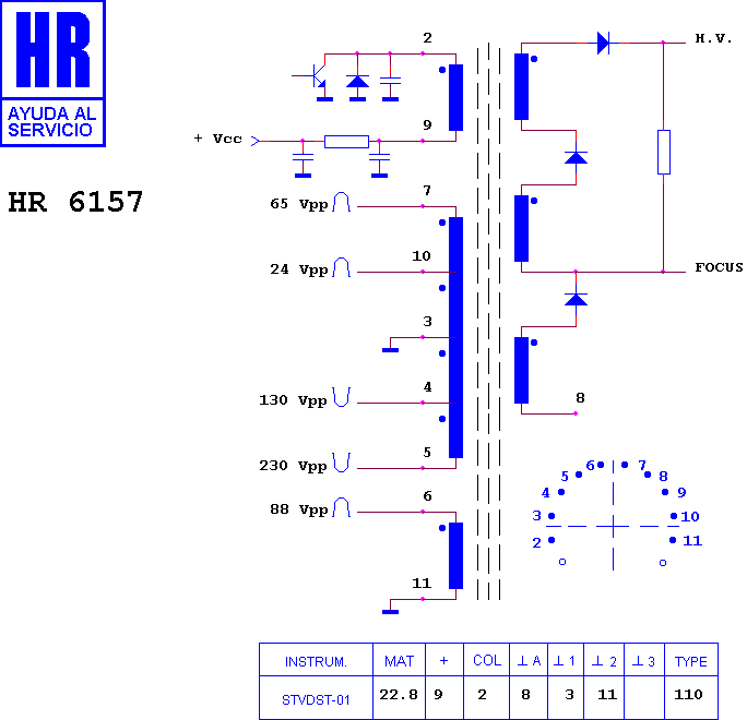 Schematic diagram for HR 6157
