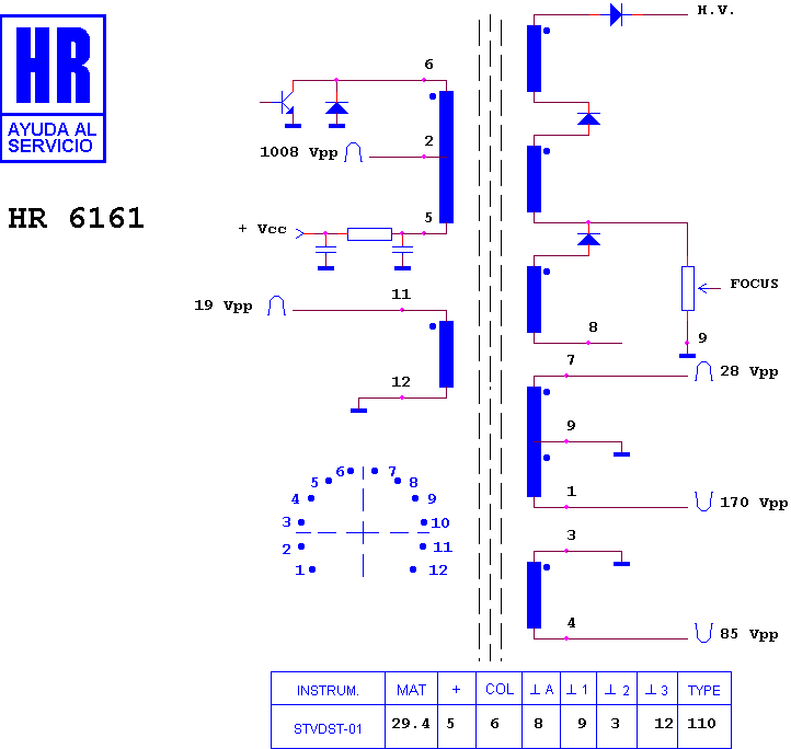 Schematic diagram for HR 6161