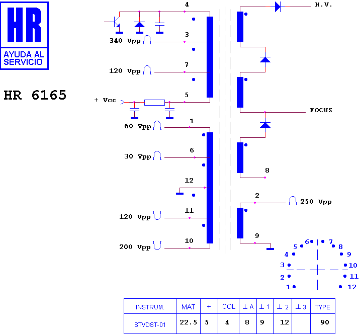 Schematic diagram for HR 6165