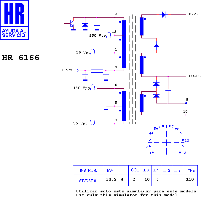 Schematic diagram for HR 6166