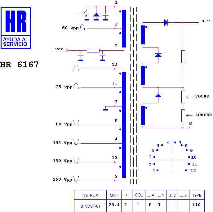 Schematic diagram for HR 6167