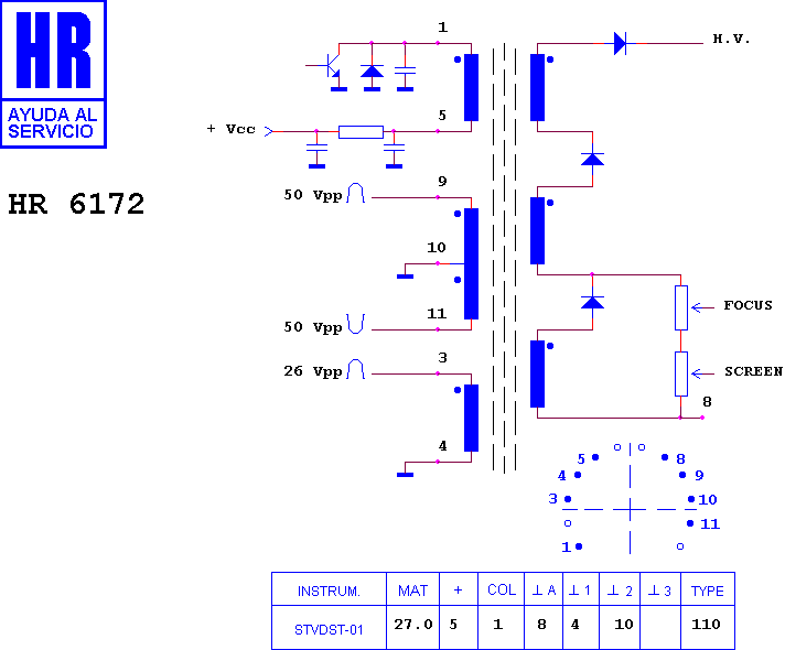 Schematic diagram for HR 6172