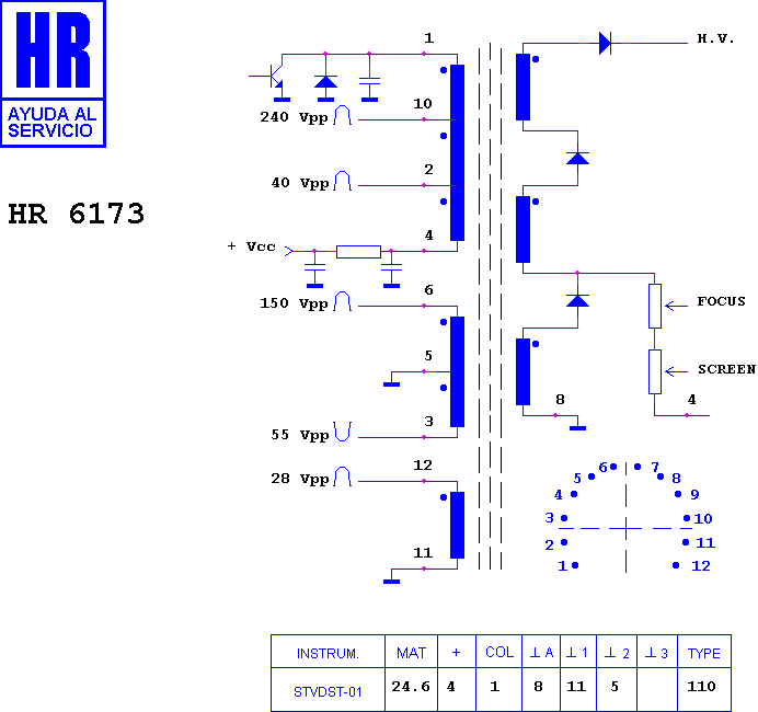 Schematic diagram for HR 6173