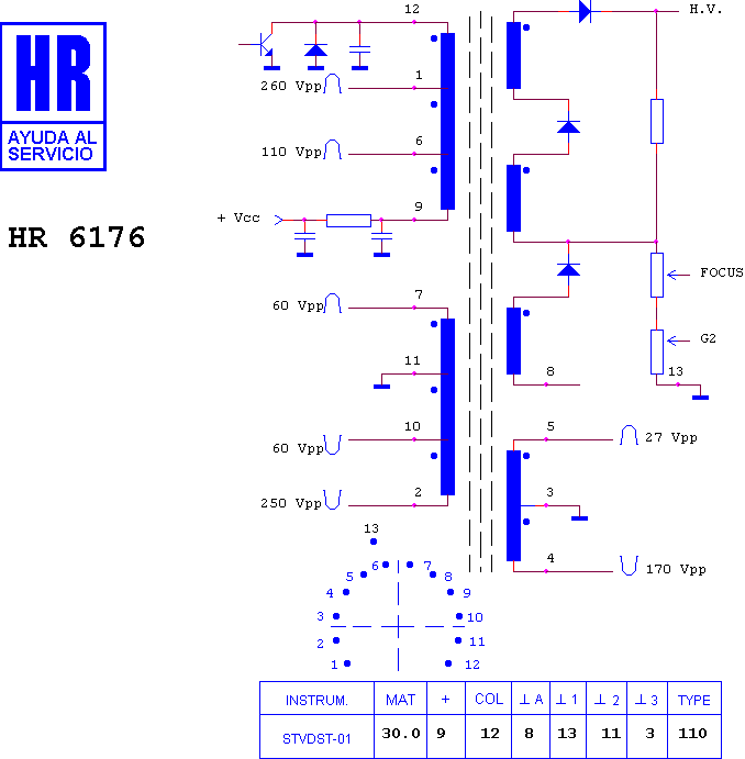 Schematic diagram for HR 6176