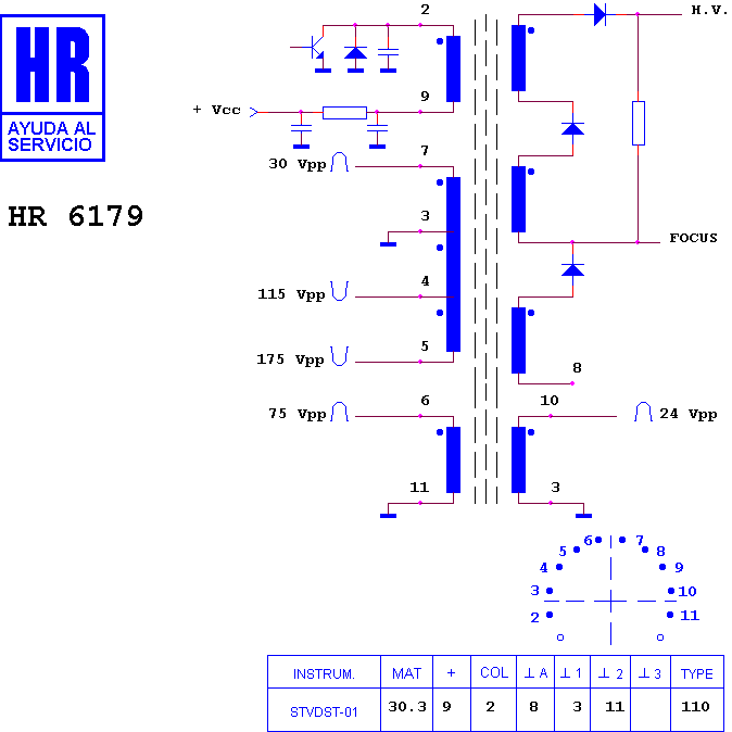 Schematic diagram for HR 6179