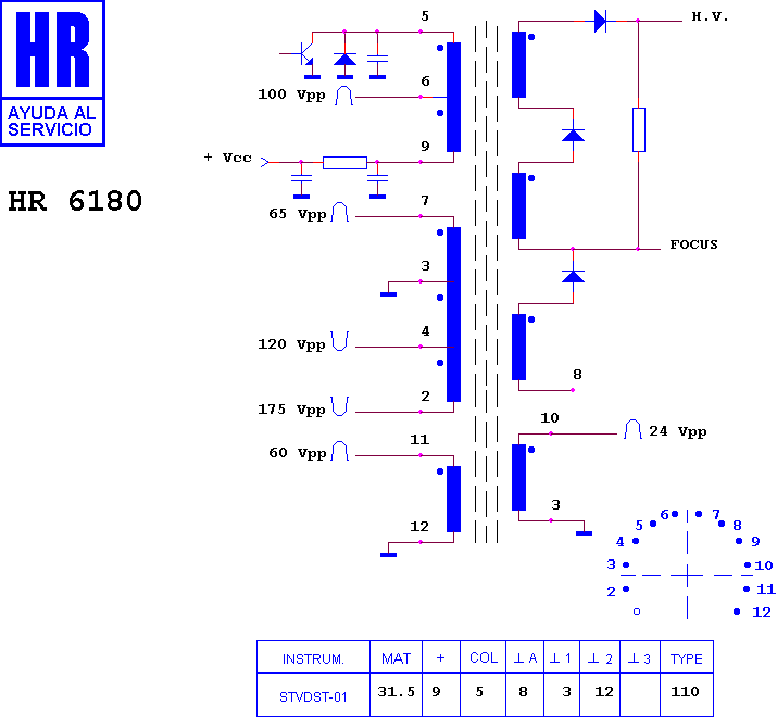 Schematic diagram for HR 6180