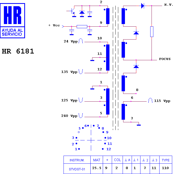 Schematic diagram for HR 6181