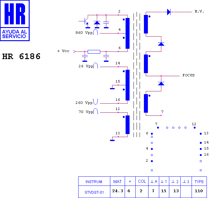 Schematic diagram for HR 6186