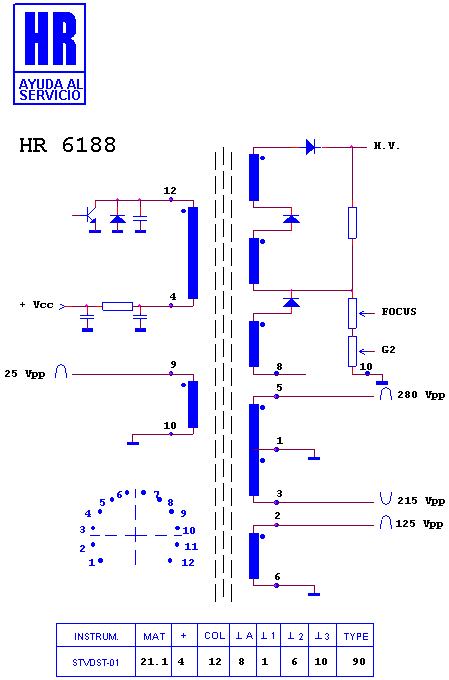 Schematic diagram for HR 6188