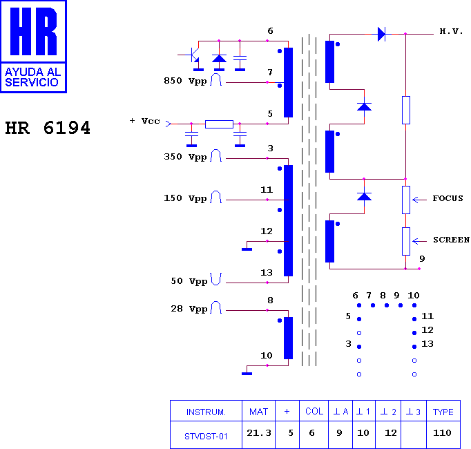 Schematic diagram for HR 6194