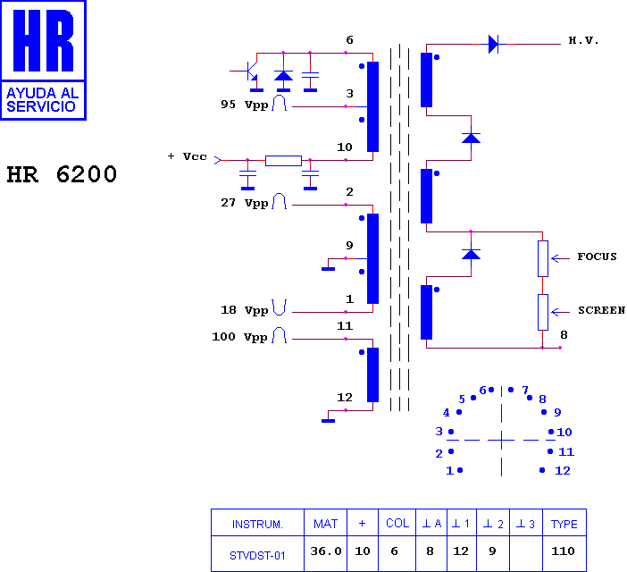 Schematic diagram for HR 6200