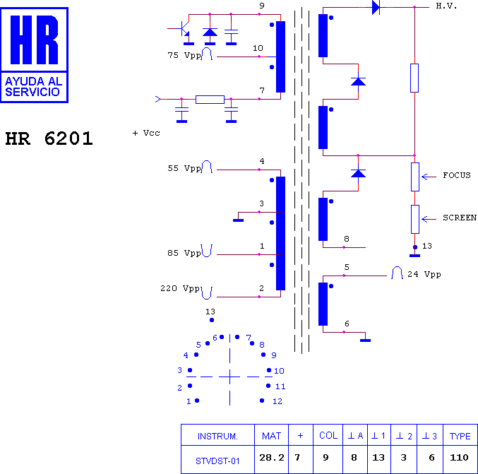 Schematic diagram for HR 6201
