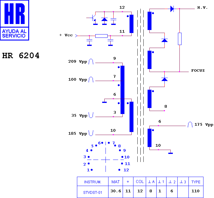 Schematic diagram for HR 6204