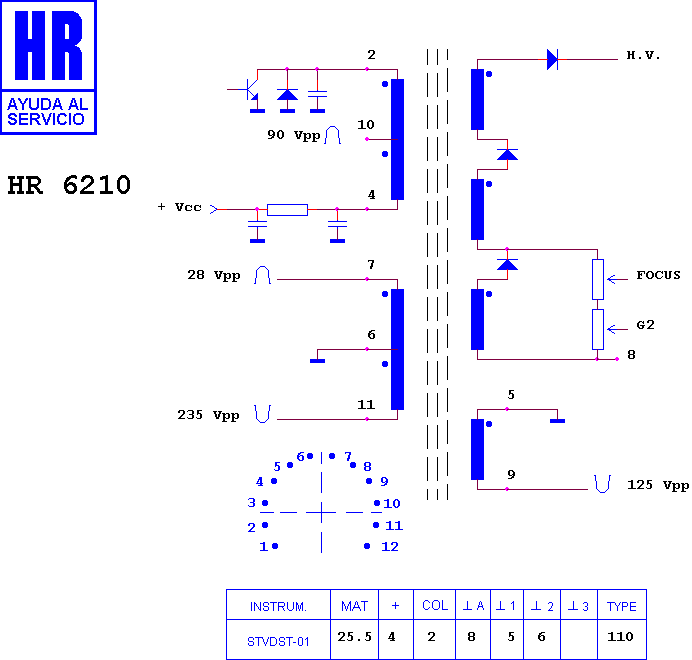 Schematic diagram for HR 6210