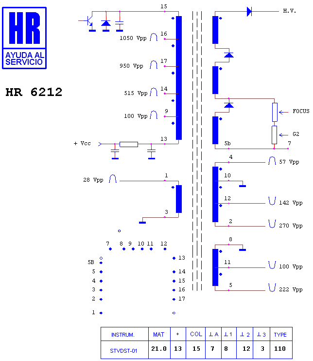 Schematic diagram for HR 6212